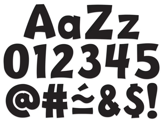 Black Playful 4" Punch-Out Letters - US 3686