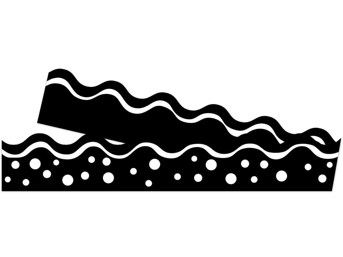 Black & White Double-Sided Scalloped Border - US 1793