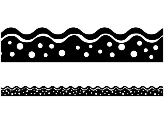 Black & White Double-Sided Scalloped Border - US 1793