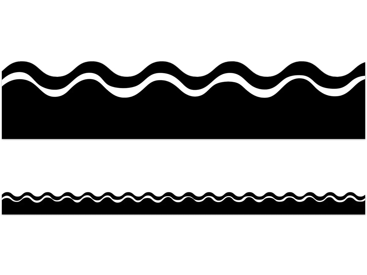 Black & White Double-Sided Scalloped Border - US 1793