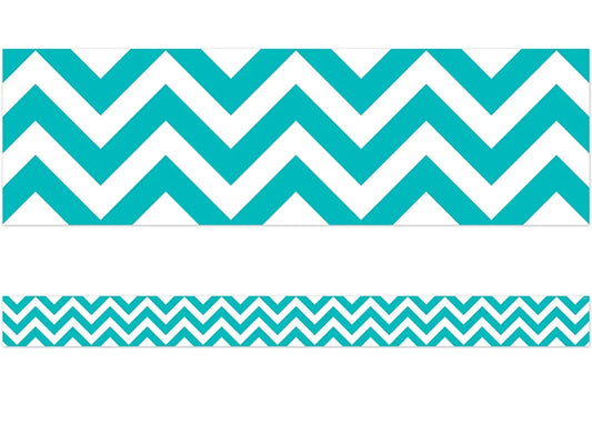 Turquoise Chevron Border - US 9877