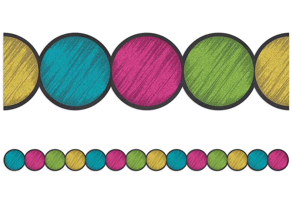 Chalkboard Brights Circle Border - US 4381