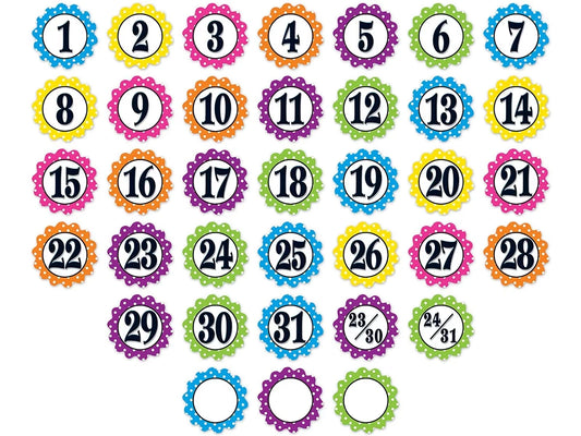 Polka Dot Calendar Mini Accents - US 3449