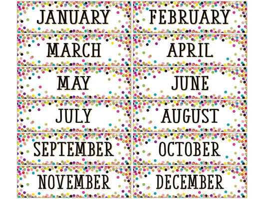 Confetti Months of the Year Bulletin Board Set - US 7210