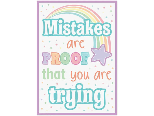 Pastel Pop Mistakes Are Proof Poster - US 2851
