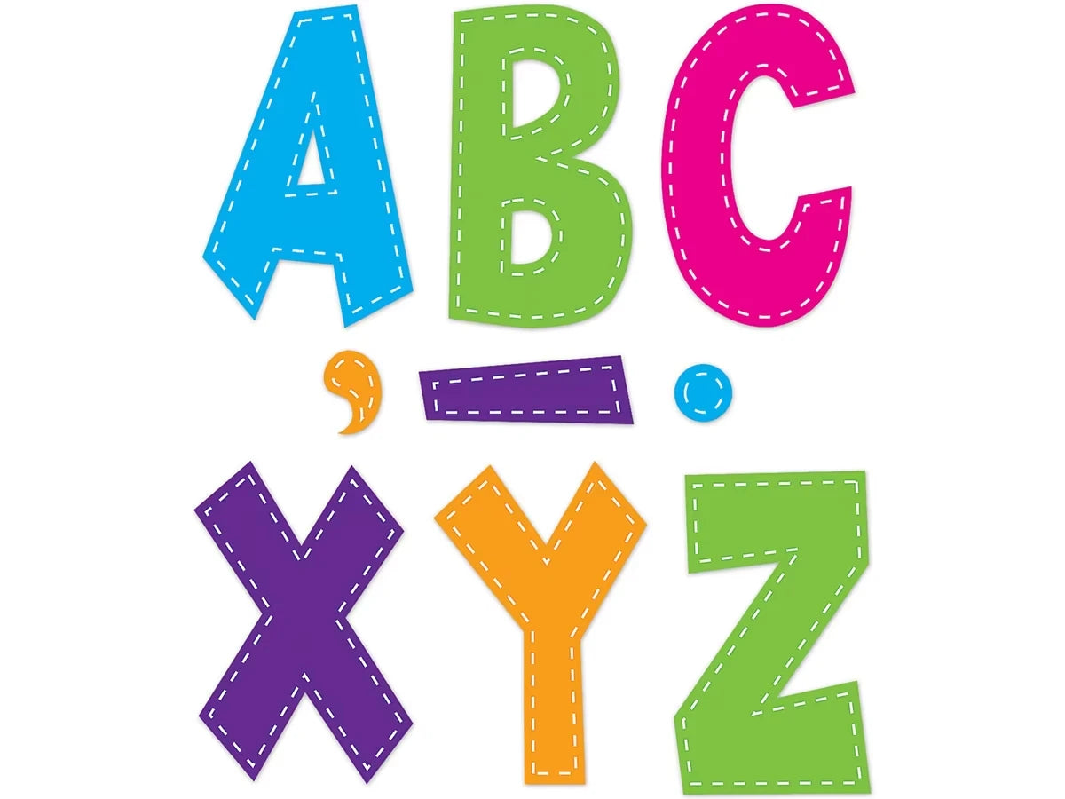 Colorful Stitched 7" Punch-Out Letters - US 2220