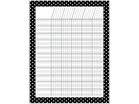 Black & White Polka Dot Incentive Chart - US 2861