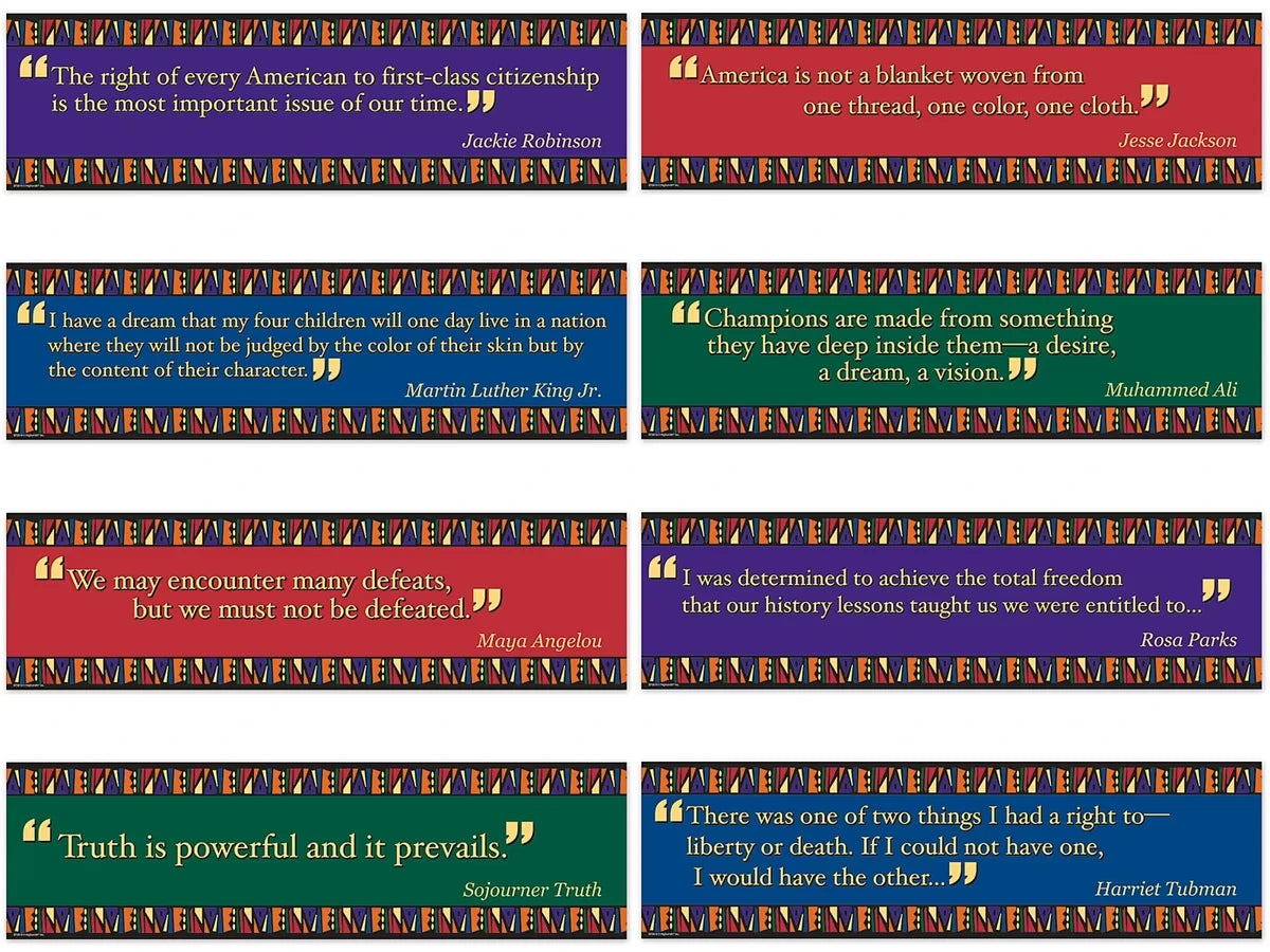Famous African American Quotes Bulletin Board Set - US 8696