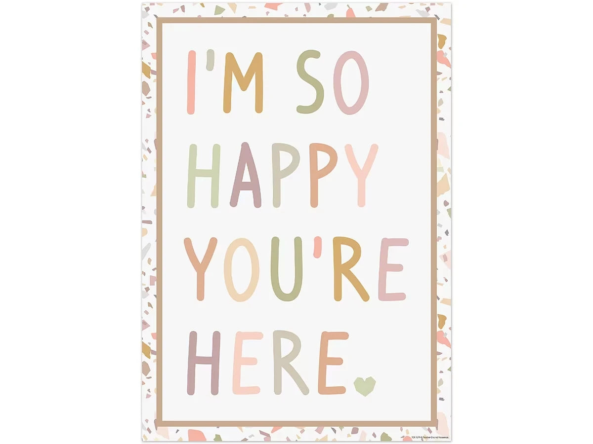 Terrazzo Tones I’m So Happy You’re Here Poster - US 7548