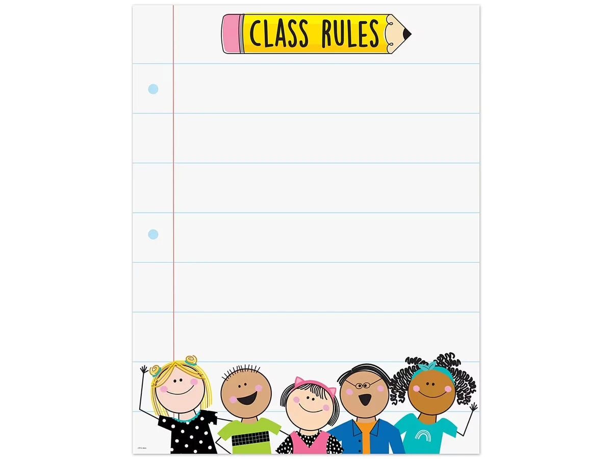 Stick Kids Classroom Rules Poster - US 4687