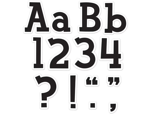 Black Fancy 4" Punch-Out Letters - US 6266