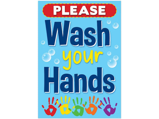Please Wash Your Hands Poster - US 9165