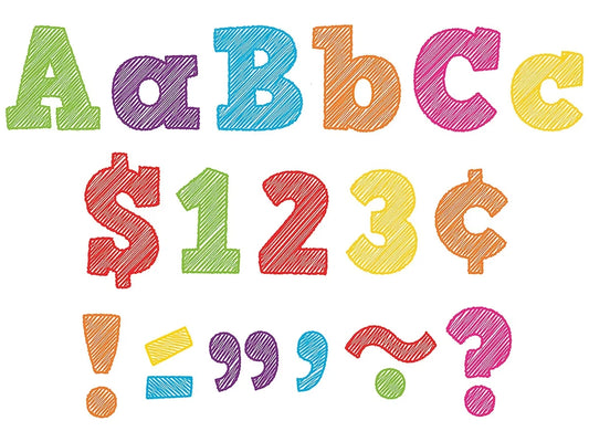 Scribble 4" Punch-Out Letters - US 4445