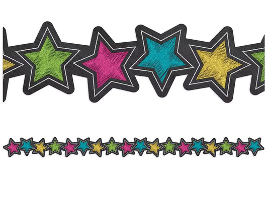 Chalkboard Brights Star Border - US 9870