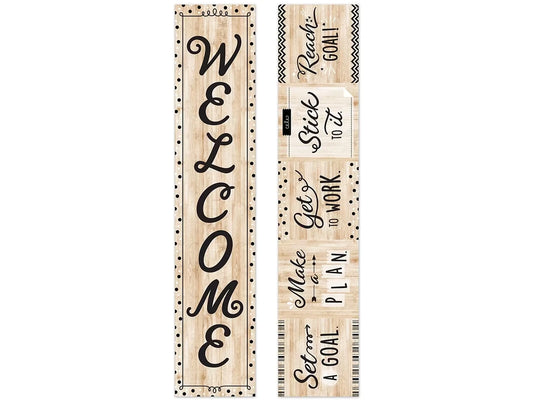 Double-Sided Wood Welcome Banner - US 7603