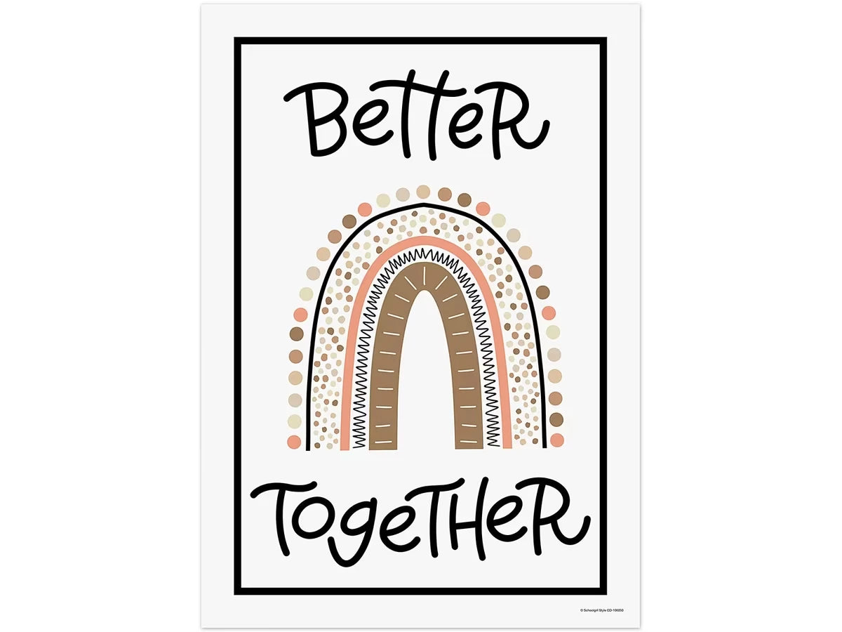 Better Together Boho Rainbow Poster - US 8866
