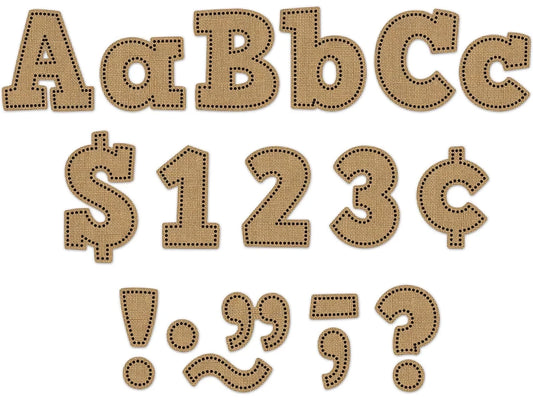 Burlap 4" Punch-Out Letters - US 2577