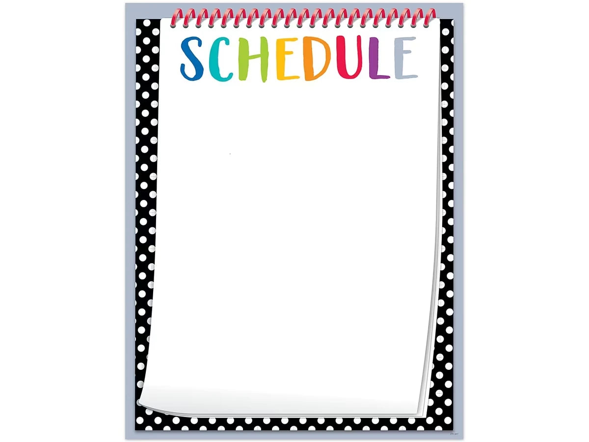 Bold & Bright Classroom Schedule Poster - US 6177