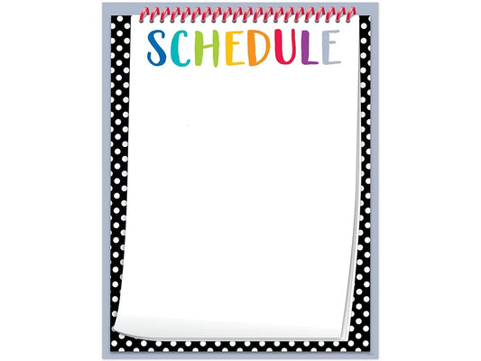 Bold & Bright Classroom Schedule Poster - US 6177