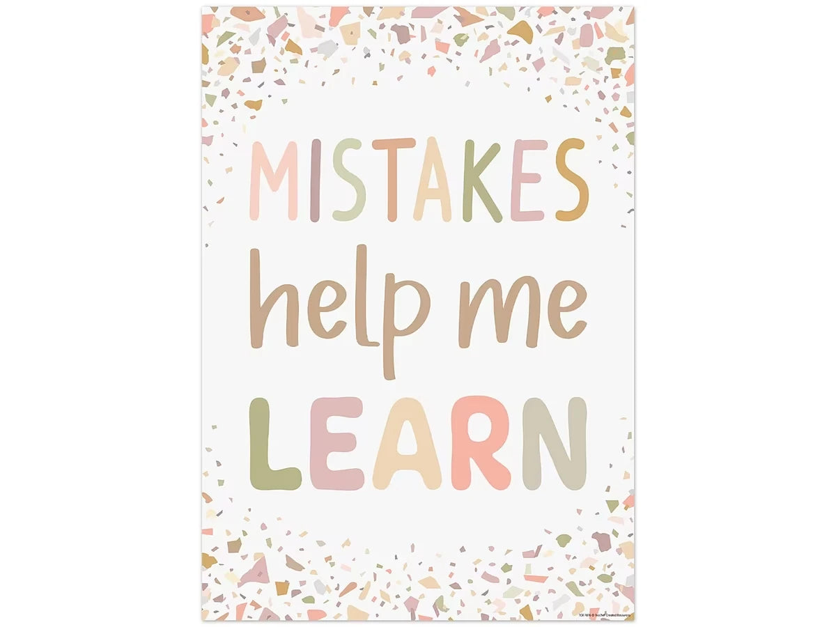 Terrazzo Tones Mistakes Help Me Learn Poster - US 4172