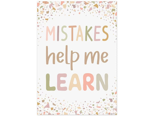 Terrazzo Tones Mistakes Help Me Learn Poster - US 4172