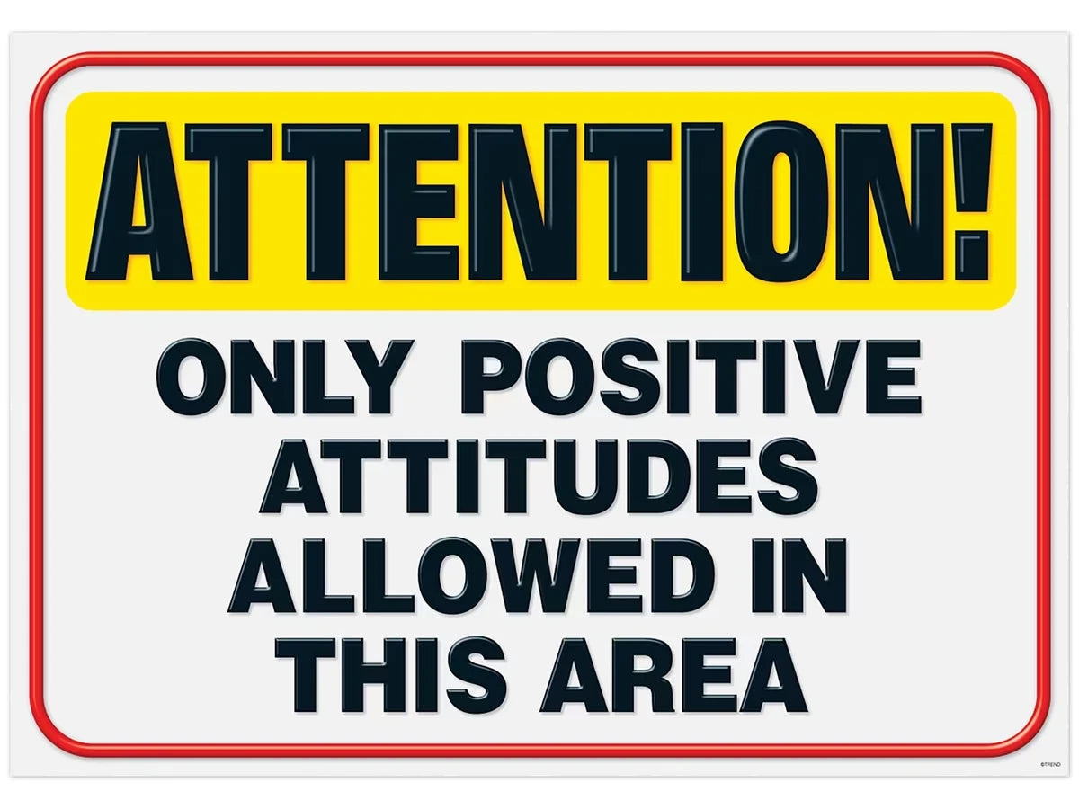 Attention! Positive Attitude Poster - US 9158