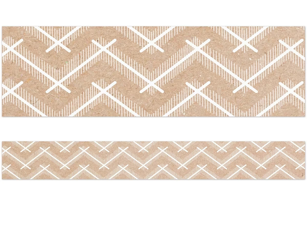 Krafty Pop! Natural Chevron Border - US 2627