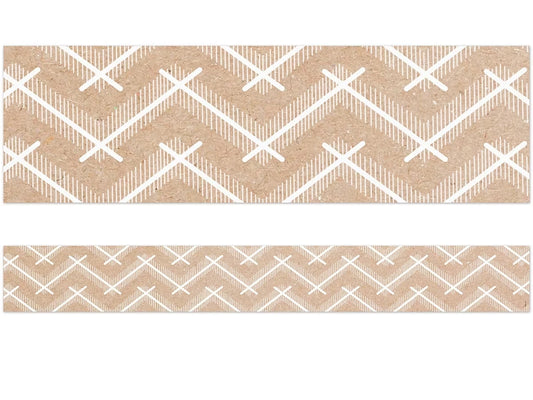 Krafty Pop! Natural Chevron Border - US 2627