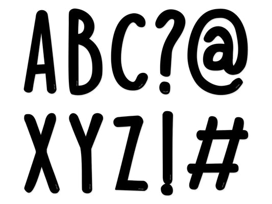 Casual Black 4" Punch-Out Letters - US 2136