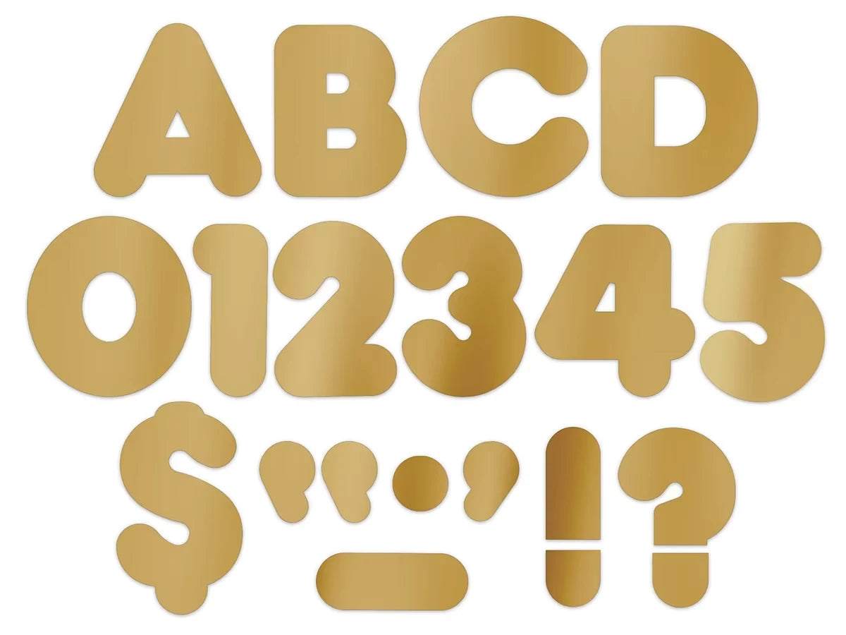 Gold Metallic 4" Punch-Out Letters - US 4431