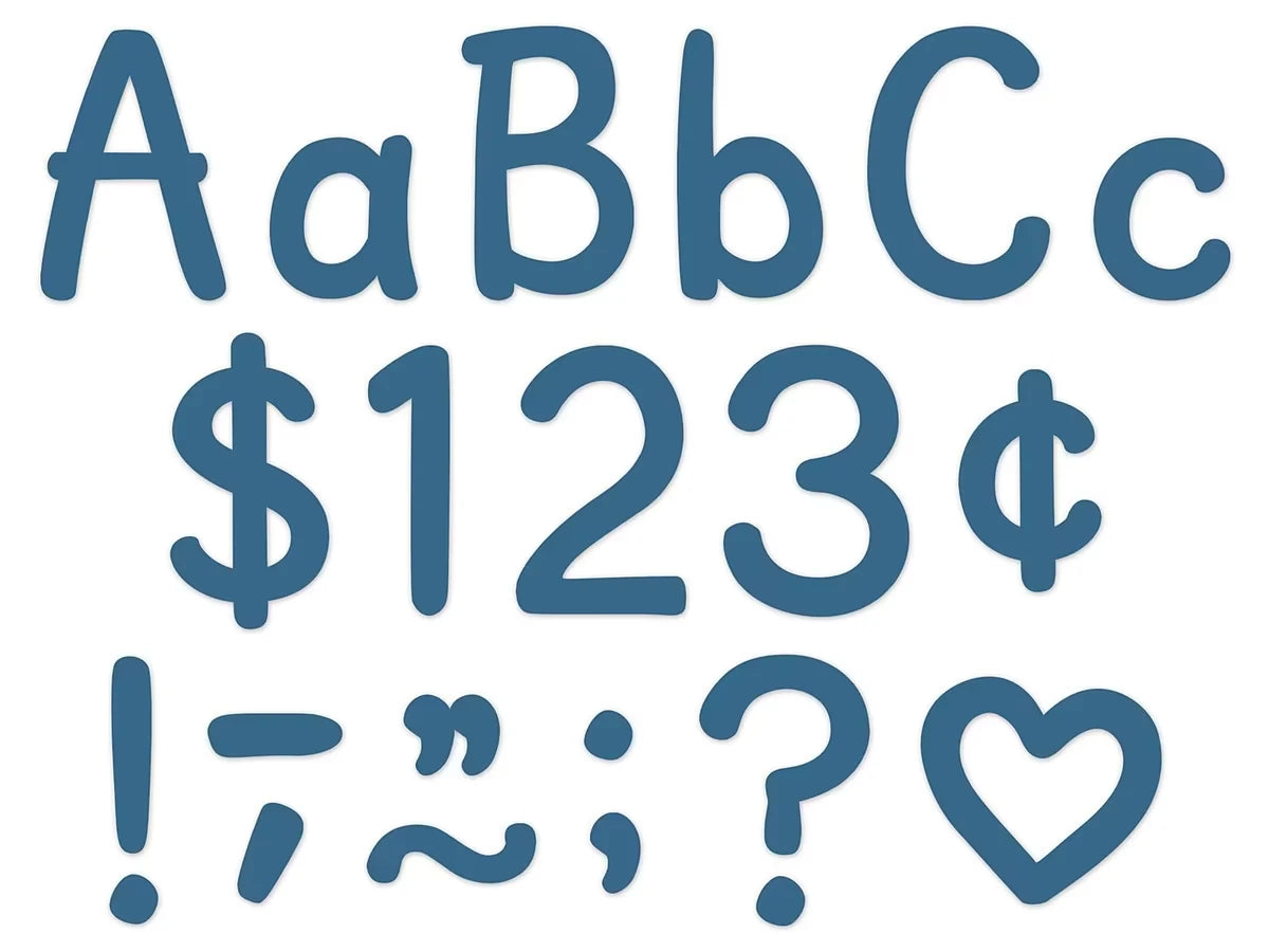 Slate Blue Classic 4" Punch-Out Letters - US 2381