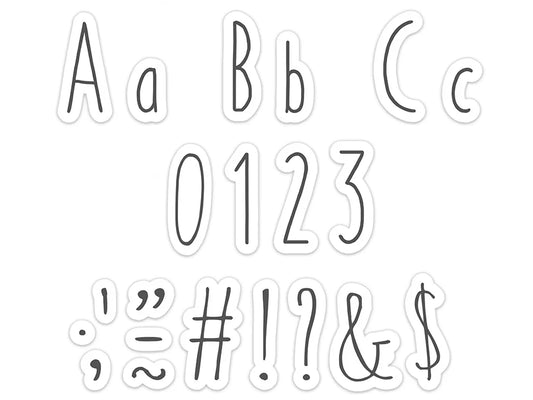 Handwritten 4" Punch-Out Letters - US 5859