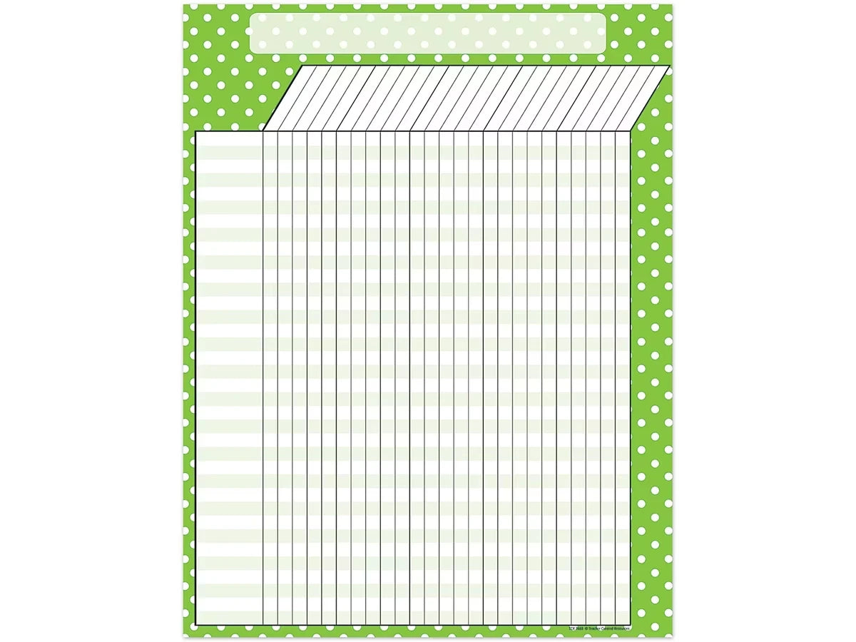 Lime Green Polka Dot Incentive Chart - US 1102