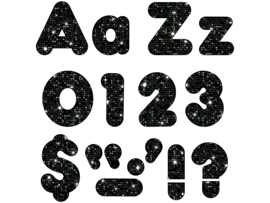 Black Sparkle 4" Punch-Out Letters - US 3227