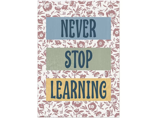 Classroom Cottage Never Stop Learning Poster - US 6145