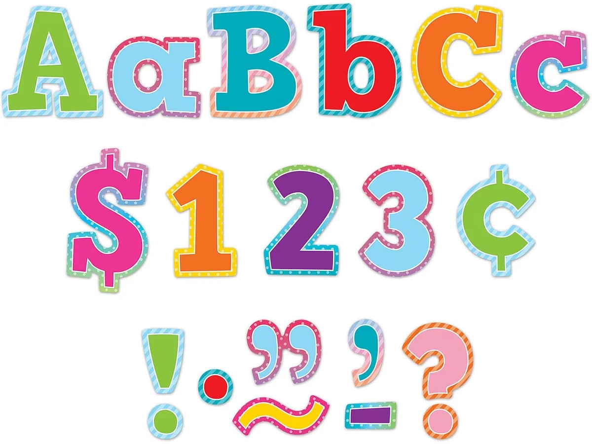 Colorful Vibes 4" Punch-Out Letters - US 5017