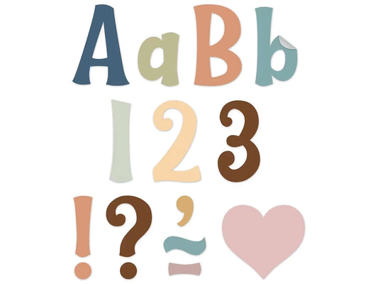 Calming Colors 4" Punch-Out Letters - US 8397