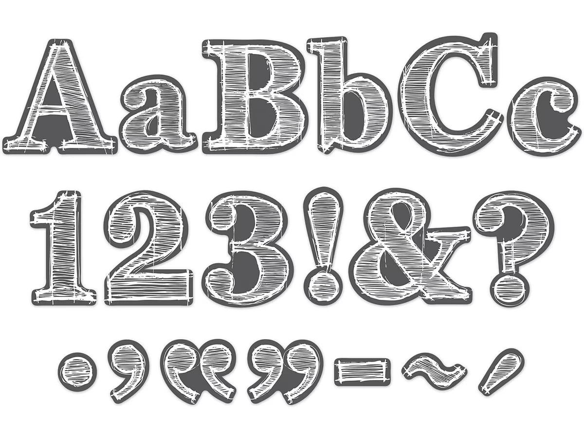 Chalkboard 4" Punch-Out Letters - US 1235