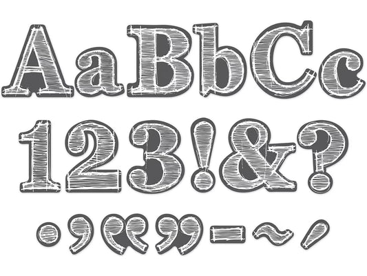 Chalkboard 4" Punch-Out Letters - US 1235