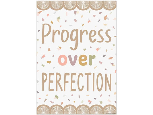Terrazzo Tones Progress Over Perfection Poster - US 3434
