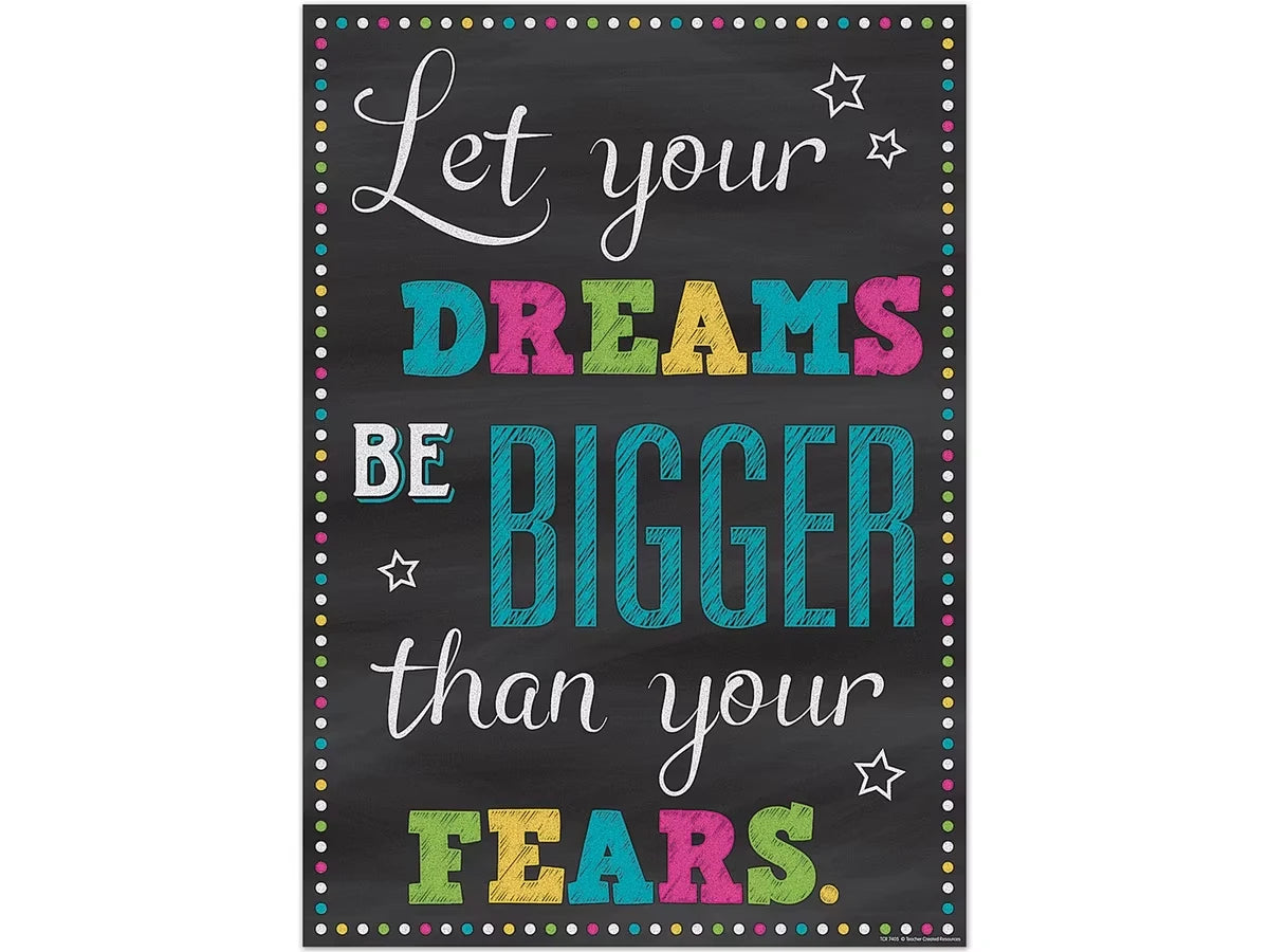 Chalkboard Brights Dreams Bigger Than Fears Poster - US 7631