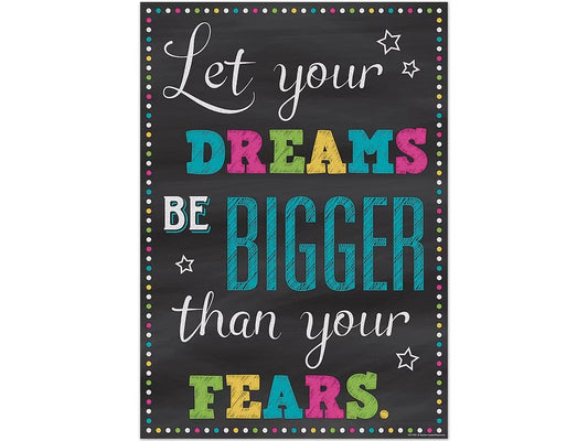 Chalkboard Brights Dreams Bigger Than Fears Poster - US 7631
