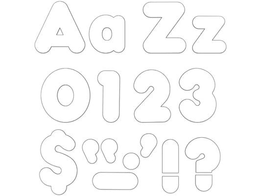 White 4" Punch-Out Letters - US 2865