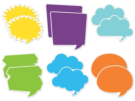 Colorful Speech & Thought Bubble Accents - US 6932