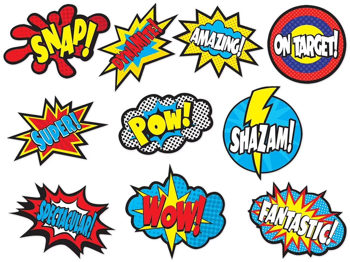 Superhero Word-Burst Accents - US 1878