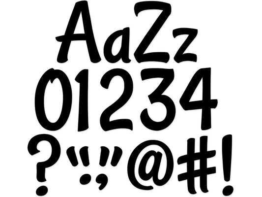 Black Stylish 4" Punch-Out Letters - US 4060