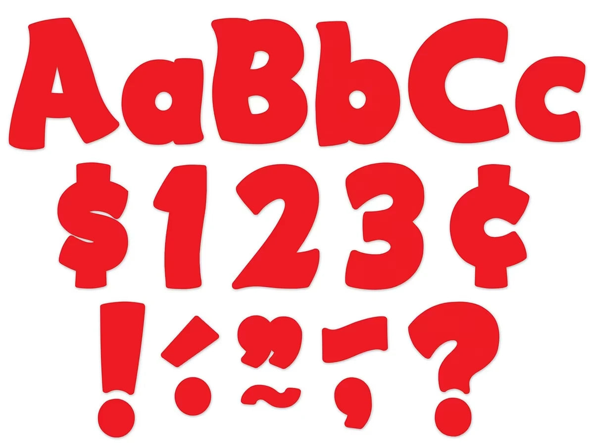 Red 4" Punch-Out Letters - US 2397