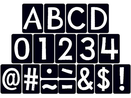 Black Tile 4" Punch-Out Letters - US 6201