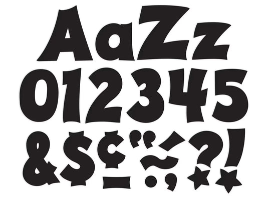 Black Spanish/English 4" Punch-Out Letters - US 6950