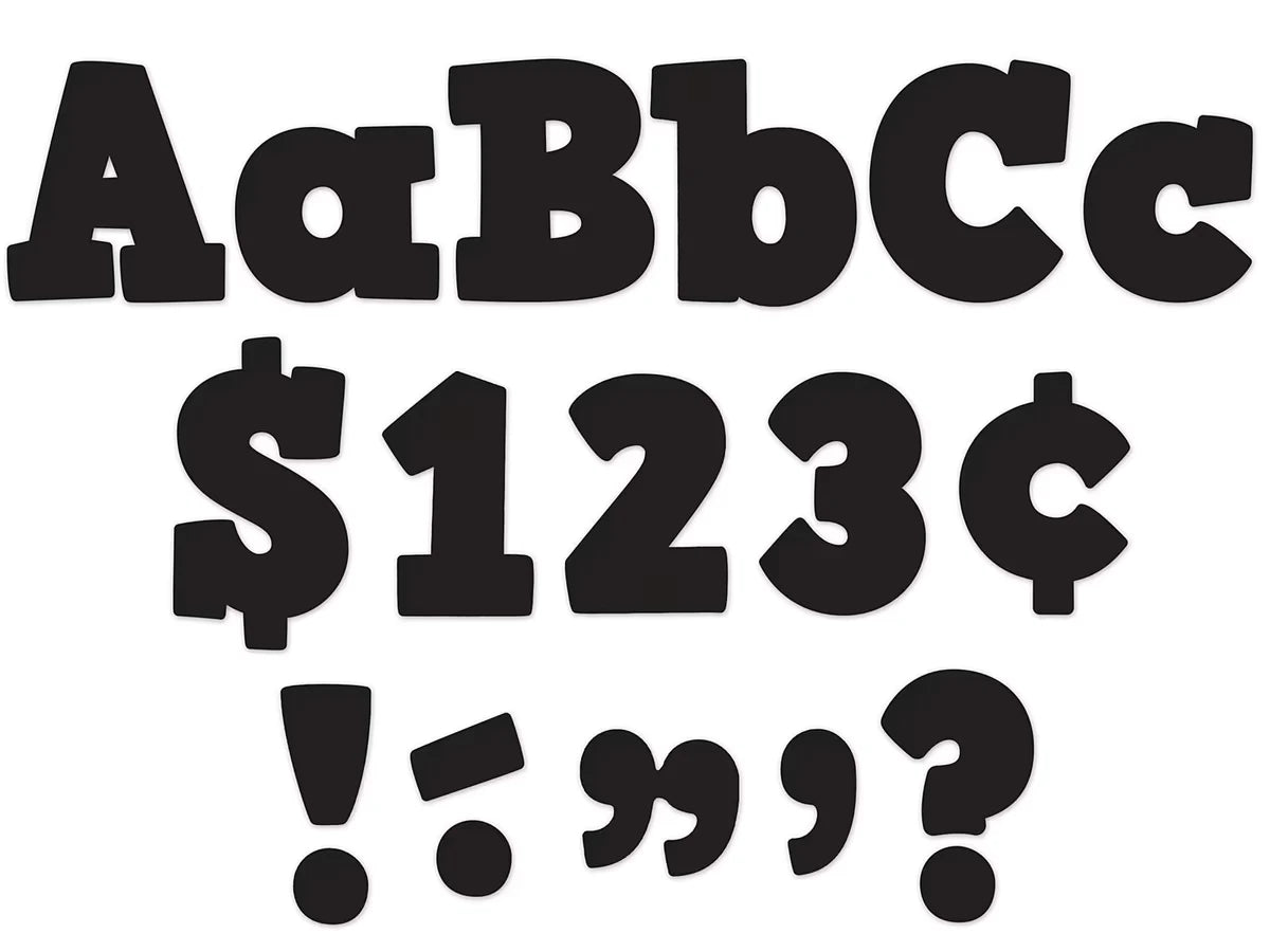 Bold Black 4" Punch-Out Letters - US 1909